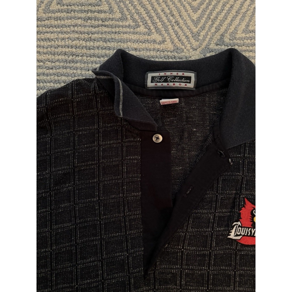 Inner Harbor Golf Collection Louisville Cardinals Polo Shirt - Black/Gray - XL - - Picture 3 of 4